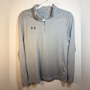 Under Armour Light Gray Performance Half Zip Light Weight Pullover Size Small